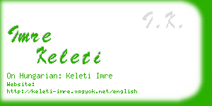 imre keleti business card